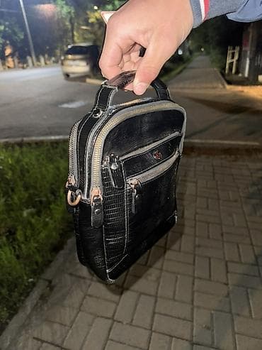 абу бандит: Мужская сумка через плечо (кросс-боди) - Материал: искусственная кожа — 2