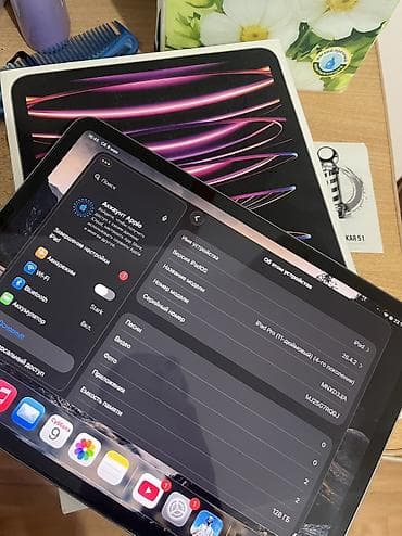 ipad 11 m2: Планшет, Apple, память 128 ГБ, 10" - 11", Wi-Fi, Б/у, цвет - Серый — 1