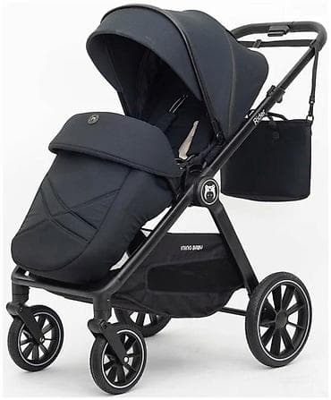 Детский мир: Детская коляска-трансформер INING BABY Rider 2 в 1, черная - — 2