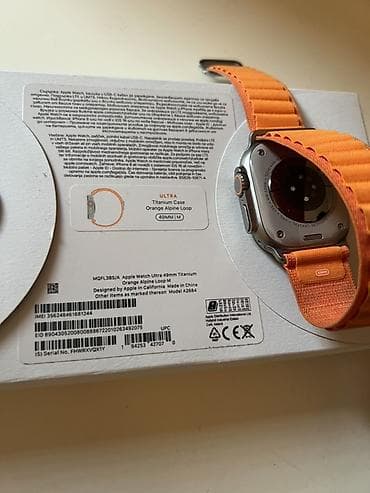apple ultra 3: Apple Watch Ultra (модель A2684), корпус титан 49 мм. Ремешок Orange — 2