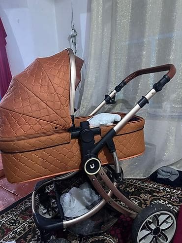 детские двухколесные самокаты: Коляска, Другой бренд, цвет - Коричневый, Новый, Самовывоз — 6