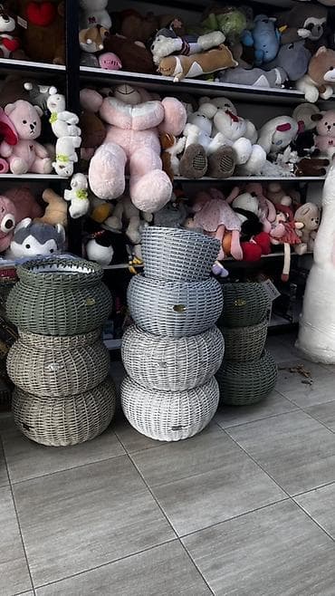 искусственные цветы для интерьера бишкек: Плетёные кашпо для растений - Материал: синтетический ротанг — 4