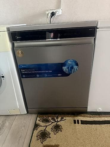 sharp r3: Посудомоечная машина Midea, полноразмерная, цвет серебристый — 1