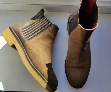 Сапоги: Итальянские Ботинки Челси из натуральной замши Сезон:Осень/весна — 2