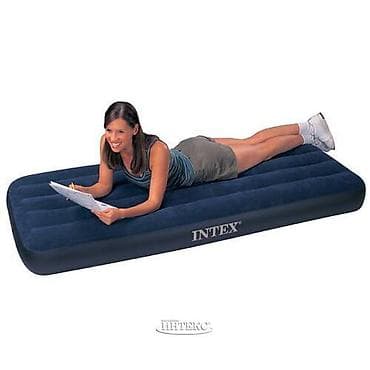 Односпальный надувной матрас Intex Classic Downy - это сочетание at lalafo.kg Односпальный надувной матрас Intex Classic Downy - это сочетание