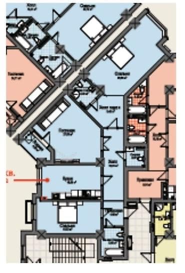 pro group: 3 комнаты, 135 м², 7 этаж, ПСО (под самоотделку) — 2