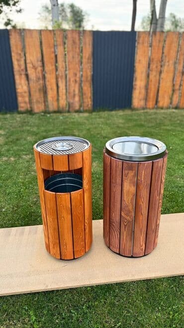 одноразовые стаканы с крышкой: Садовая урна круглая Объемом 50 литров Только из качественных — 3