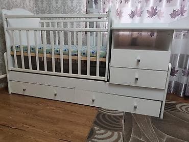 манеж трансформер 3 в 1: Детская кровать трансформер, Другой тип, цвет - Белый — 7