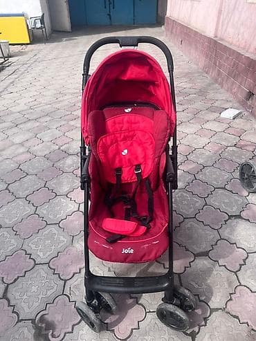 удобные: (Нету бампера ). Прогулочная коляска Joie, цвет красный/бордовый — 4