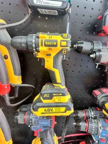 Аккумуляторный шуруповерт Kason с бесщеточным двигателем, работающий at lalafo.kg Аккумуляторный шуруповерт Kason с бесщеточным двигателем, работающий
