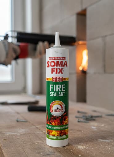 СИП-панели: Огнестойкий герметик Soma Fix S160. Предназначен для герметизации швов — 1