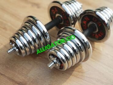 Гантели 30/30 кг с хромированными дисками и удобными ручками. Диски at lalafo.kg Гантели 30/30 кг с хромированными дисками и удобными ручками. Диски