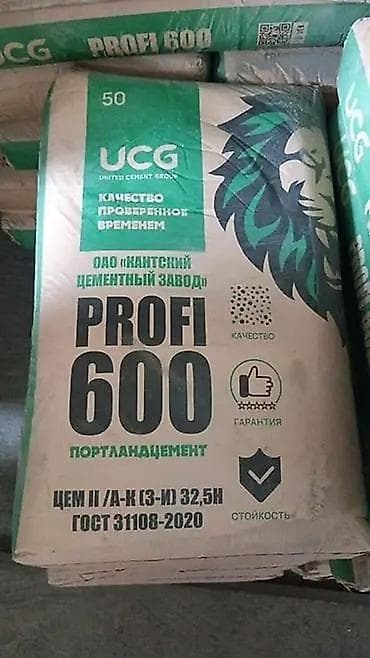 цемен кант: Кантский цемент, M-600, 50 кг/м³ — 1