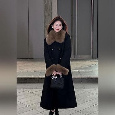 женская пальто: Пальто, Классика, Зима, Искусственный мех, Длинная модель, Приталенная модель, S, M, L — 2