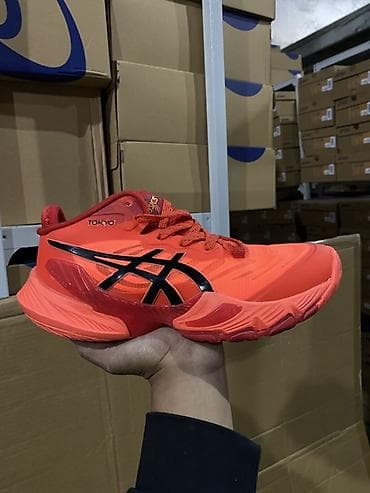Кроссовки Asics (серия Tokyo), цвет: ярко-оранжевый с чёрным