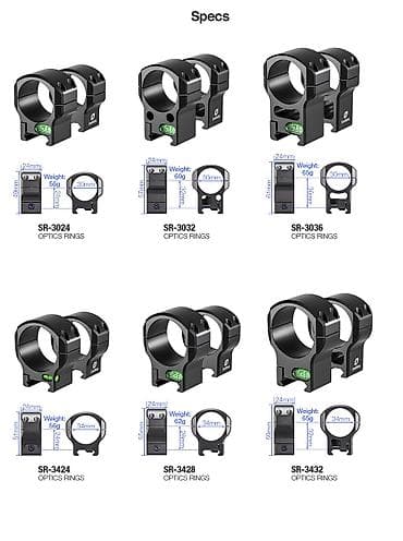 Оптикалык мээлеткичтер: Кольца крепление для оптических прицелов с пузырьковым уровнем — 1
