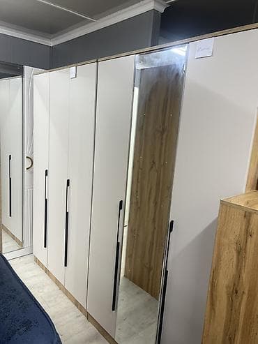 шкаф с зеркалами: Шифоньер, шкаф для одежды, Новый, Прямой, ЛДСП — 2