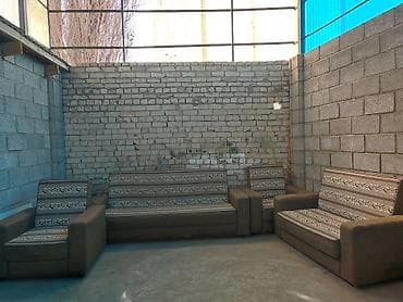 Комплект мягкой мебели, Б/у, Самовывоз, цвет - Коричневый