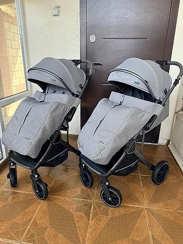 детский самокат: Коляска, Другой бренд, цвет - Серебристый, Б/у, Самовывоз — 4