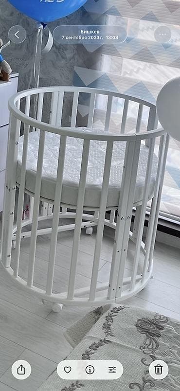 манеж дет: Детская кровать трансформер, Другой тип, цвет - Белый — 2