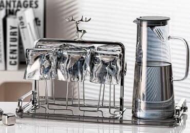 Шикарный Набор для кухни • Подставка (поднос) • Графин (1.5 литра) •