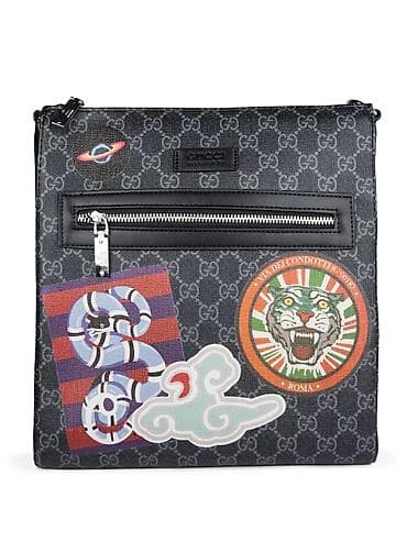 glo gang: Классическая сумка, Gucci, Италия, Материал: Комбинированный материал, Застежка на молнии, Мужские, Новый — 3