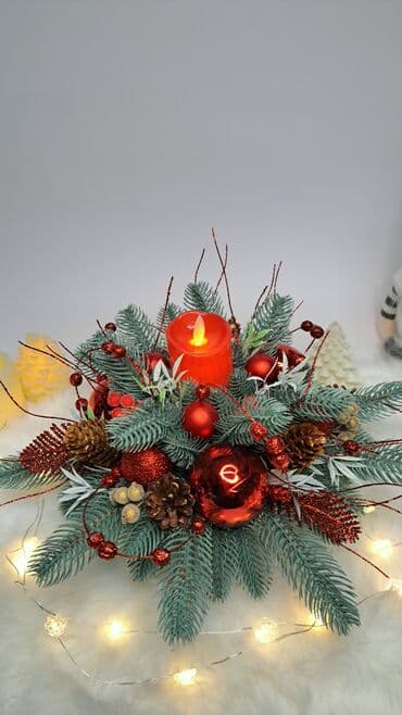 Үй жана бакча: Новогодние композицииручная работа, большой ассортимент! Цены от — 10