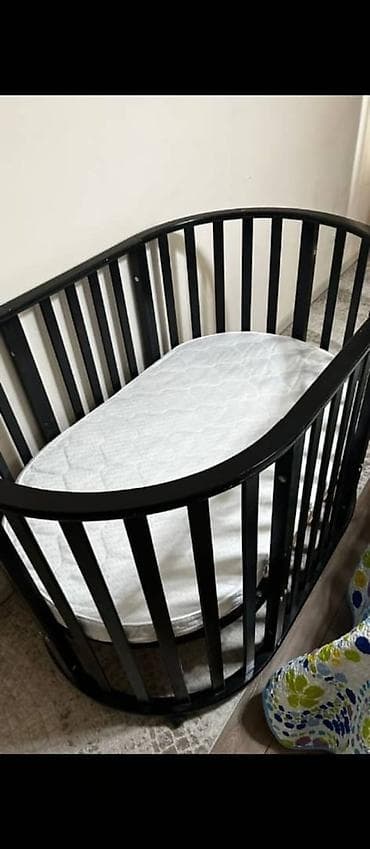 Люлька, Б/у, Колыбель, Дерево, цвет - Черный