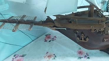 стант проект: Деревянная модель парусного корабля ручной работы. - Материал: дерево — 8