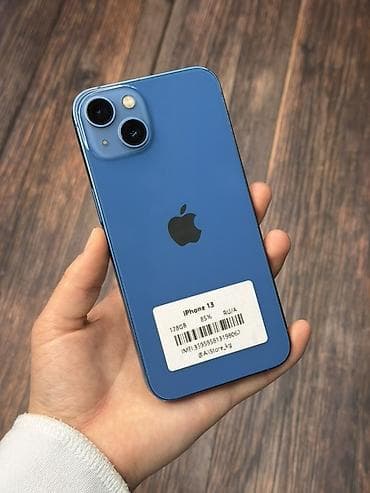 iphone 13 pro 256gb цена в бишкеке: IPhone 13, Б/у, 128 ГБ, Синий, Зарядное устройство, Защитное стекло, Чехол, В рассрочку, 85 % — 1