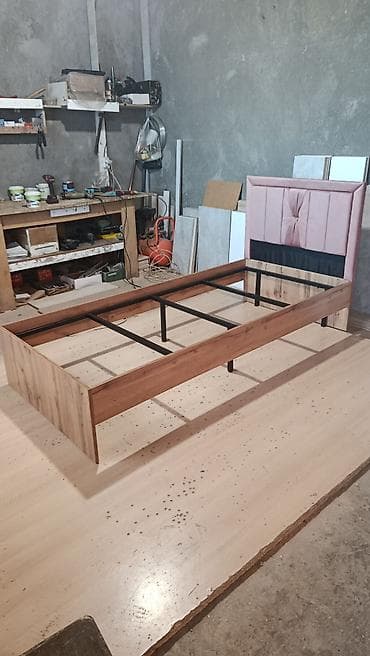 деревянная кровать односпальная: Односпальная кровать, Новый, С мягким изголовьем, длина - 2000 см — 6