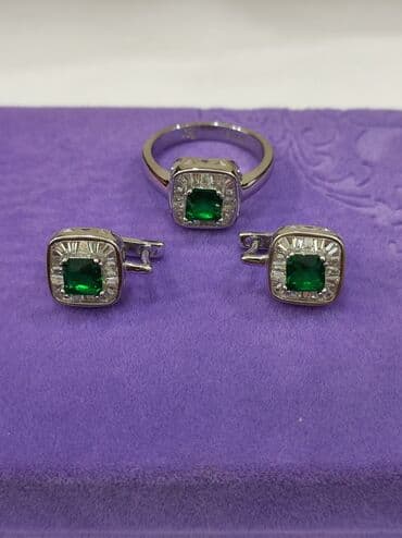 свадебные наборы ручной: Набор украшений, Проба 925, Женские, Новый — 9