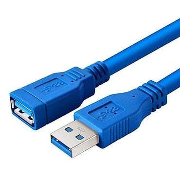 battery: Кабель blue USB male to female extension cable 0.3m - цена 80 art-1986 — 1