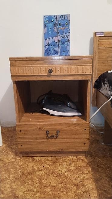 мебель кровать: Спальный гарнитур, Шкаф, ДСП, цвет - Коричневый — 3