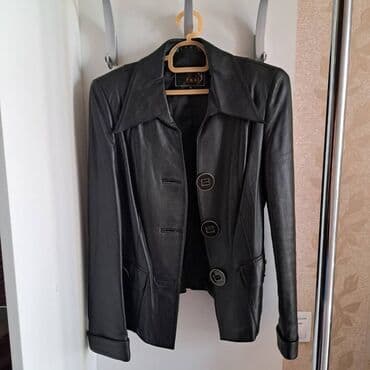 пиджаки женские бишкек: Продаю женскую куртку!!! Кожа, размер м. Цвет черная одевала 2,3 раза — 2