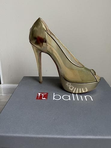 золотая стелька: Туфли, 37.5, 37, Ballin, Новый, цвет - Золотой, Бесплатная доставка — 3