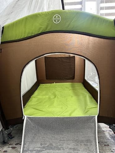 складные манежи для детей: Манеж-кровать, Б/у, Раскладной, Другой материал — 7