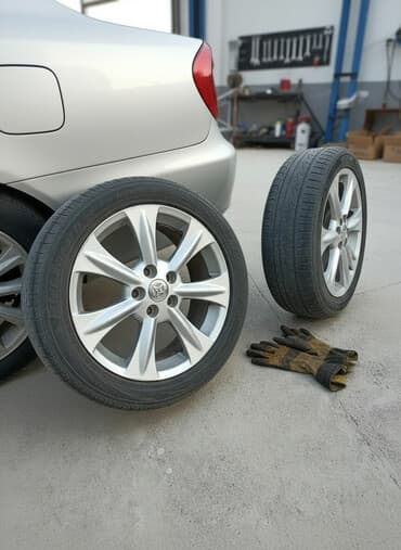 авто шины бишкек: Колеса в сборе R 17, Лето, Б/у, Комплект, Легковые, Литые, отверстий - 5 — 1