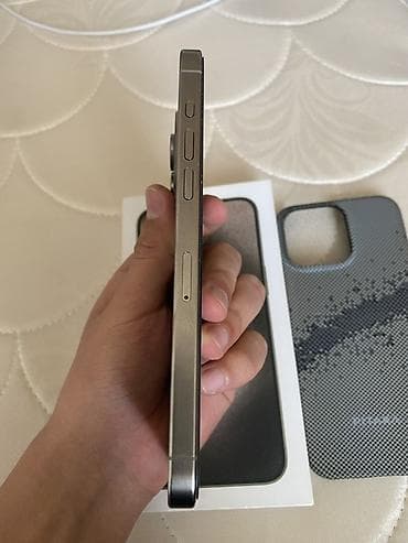 iphone 13 max pro: IPhone 15 Pro, Б/у, 512 ГБ, Natural Titanium, Коробка, 82 % — 3