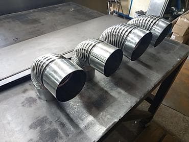 Услуги по строительству и ремонту: Гофрированные колена 90° для вентиляции/дымоудаления д100 д125.п.о — 8