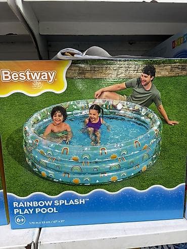 детские бассейны надувные: Надувной детский бассейн Bestway Rainbow Splash Play Pool. - Яркий — 1