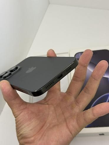 Техника и электроника: IPhone 16 Pro Max, Б/у, 256 ГБ, Black Titanium, Защитное стекло, Кабель, Коробка, 100 % — 6