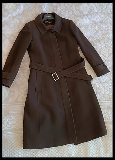 max mara: Пальто, Классика, Зима, Кашемир, Длинная модель, С утеплителем, С поясом, M — 1