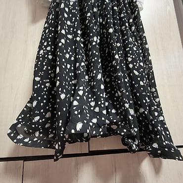 ботуй: Платье миди в винтажном стиле с контрастным воротником - Цвет: черный — 6