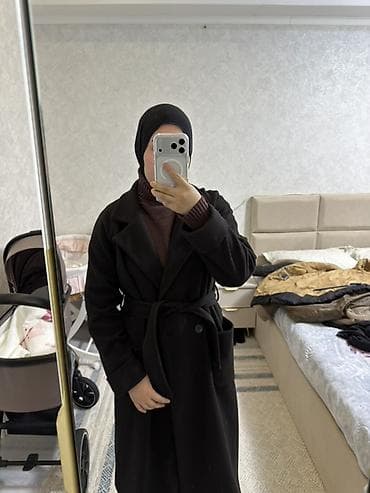 женский халатик: Пальто, Халат, Осень-весна, Длинная модель, С поясом, M — 7