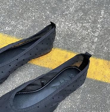 Туфли: НОВЫЕ ( размер 37) Балетки женские черные с горошком сеточка … - — 4