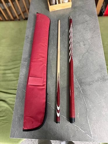 бильярдный кия: Бильярдный кий разборный + чехол - Кий из двух частей с резьбовым — 3