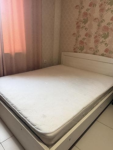 раздвижная: Спальный гарнитур, Двуспальная кровать, Шкаф, Комод, ДСП, Самовывоз, цвет - Белый — 4