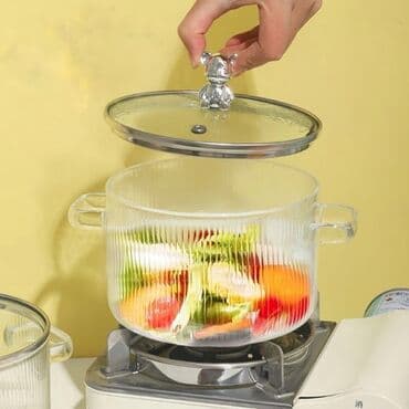 маленький чайник: Крутая прозрачная кастрюля. • Кастрюля (2.300мл) • Крышка с мишкой • — 3