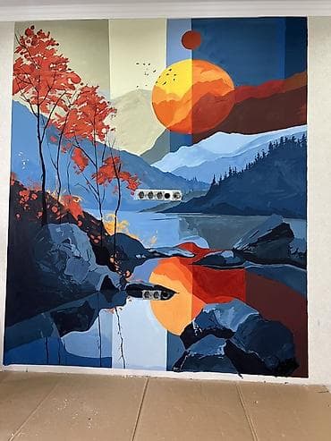 покраска стен кант: Роспись стен на заказ — 8